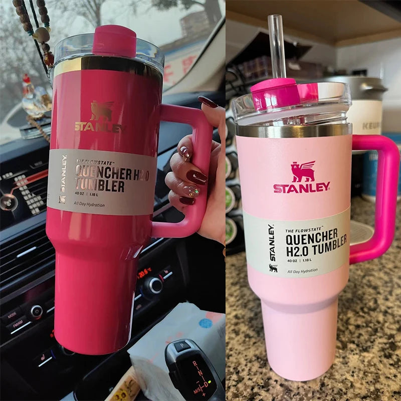 Stanley X Star 30oz/40oz Quengher H2.0 Tumbler With Straw Lids Stainless Steel Coffee Termos Cup Car Mugs vacuum cup